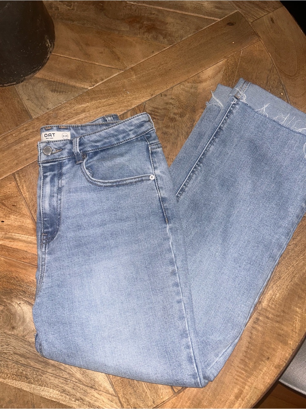 Oat Light Blue Women's High-Rise boyfriend Jeans